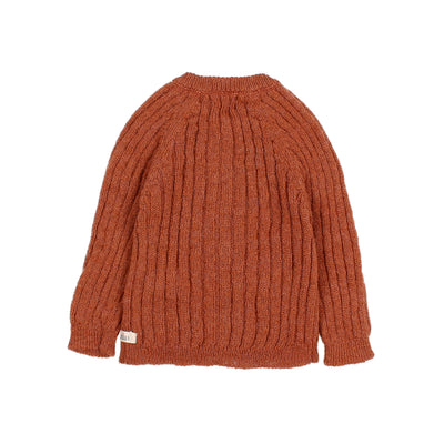 Terracotta Knit Cardigan by Buho