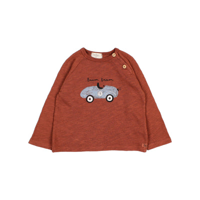 Car print rust t-shirt by Buho