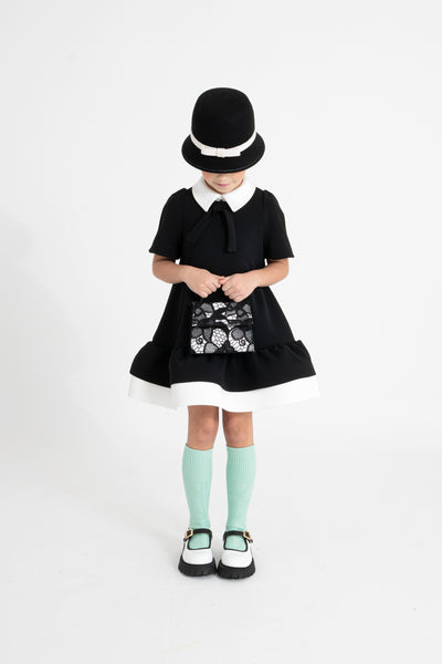 Flounce crepe dress by Mimisol