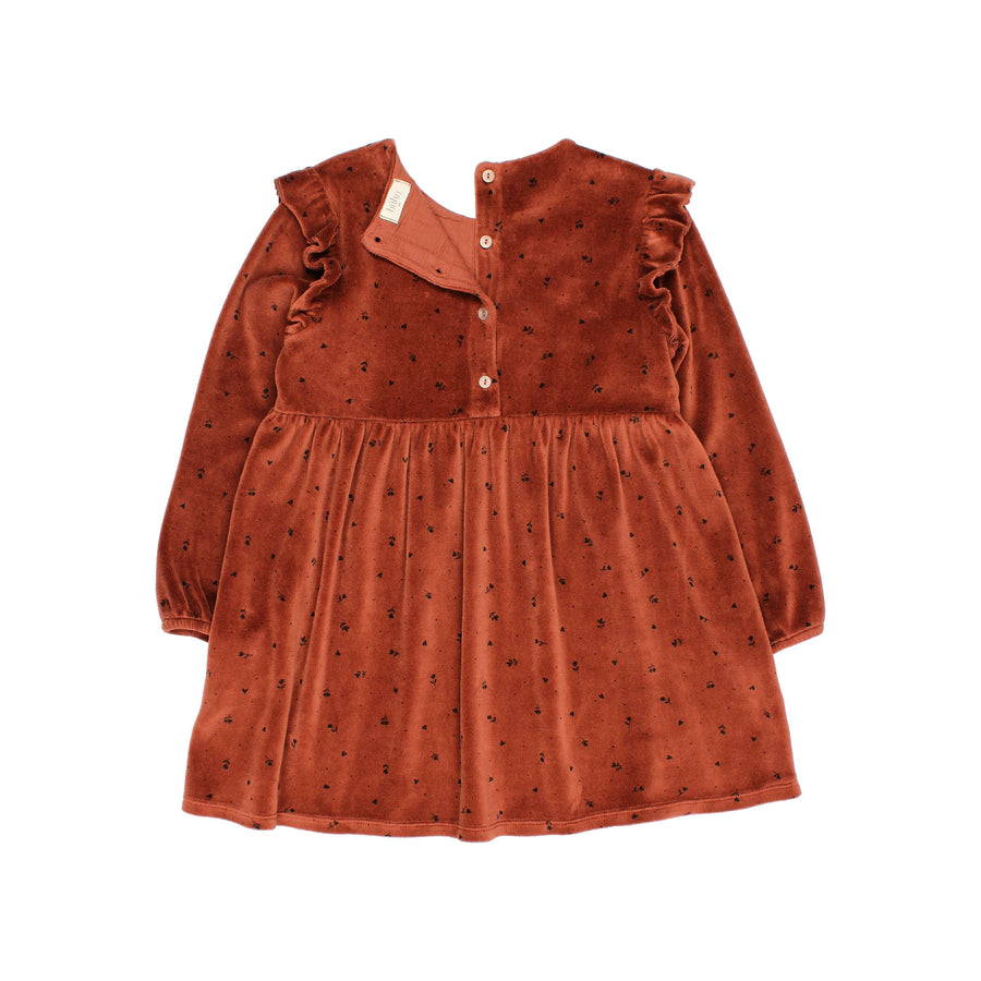 Cuore velvet rust dress by Buho