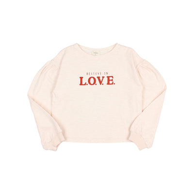 Love print cream t-shirt by Buho