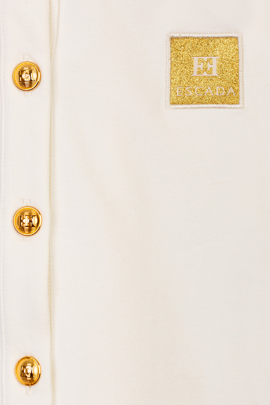 Gold buttons patch cardigan by Escada