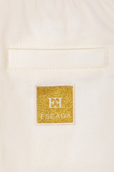 Pocket trim white logo waist skirt by Escada