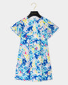 Abstract flower dress by Escada