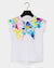 Colorful abstract patch tee by Escada