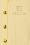 Belt collared yellow dress by Escada