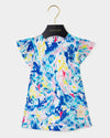 Abstract flower dress by Escada