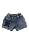 Front pocket mid blue shorts by Loud