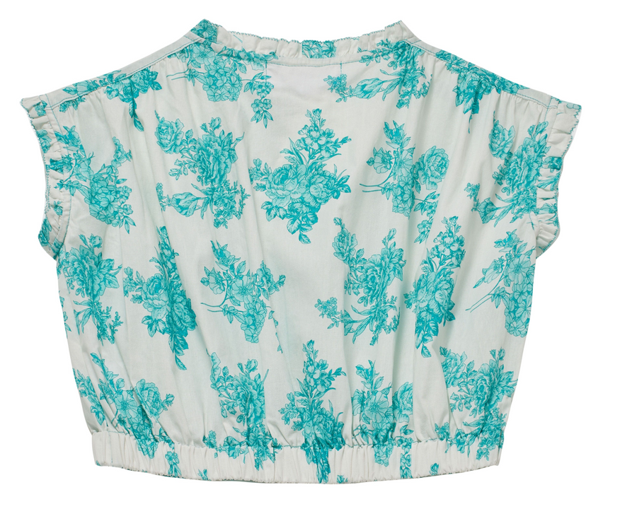 Anais toile green top by C'era Una Volta