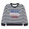 2 tone navy stripe sweatshirt by Sonia Rykiel