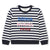 2 tone navy stripe sweatshirt by Sonia Rykiel