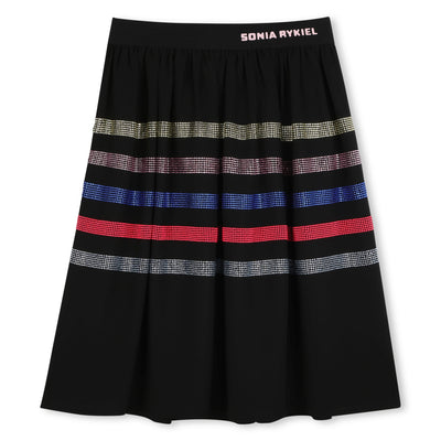 Multi stripe rhinestone skirt by Sonia Rykiel