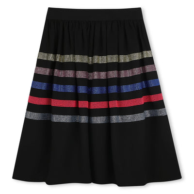 Multi stripe rhinestone skirt by Sonia Rykiel