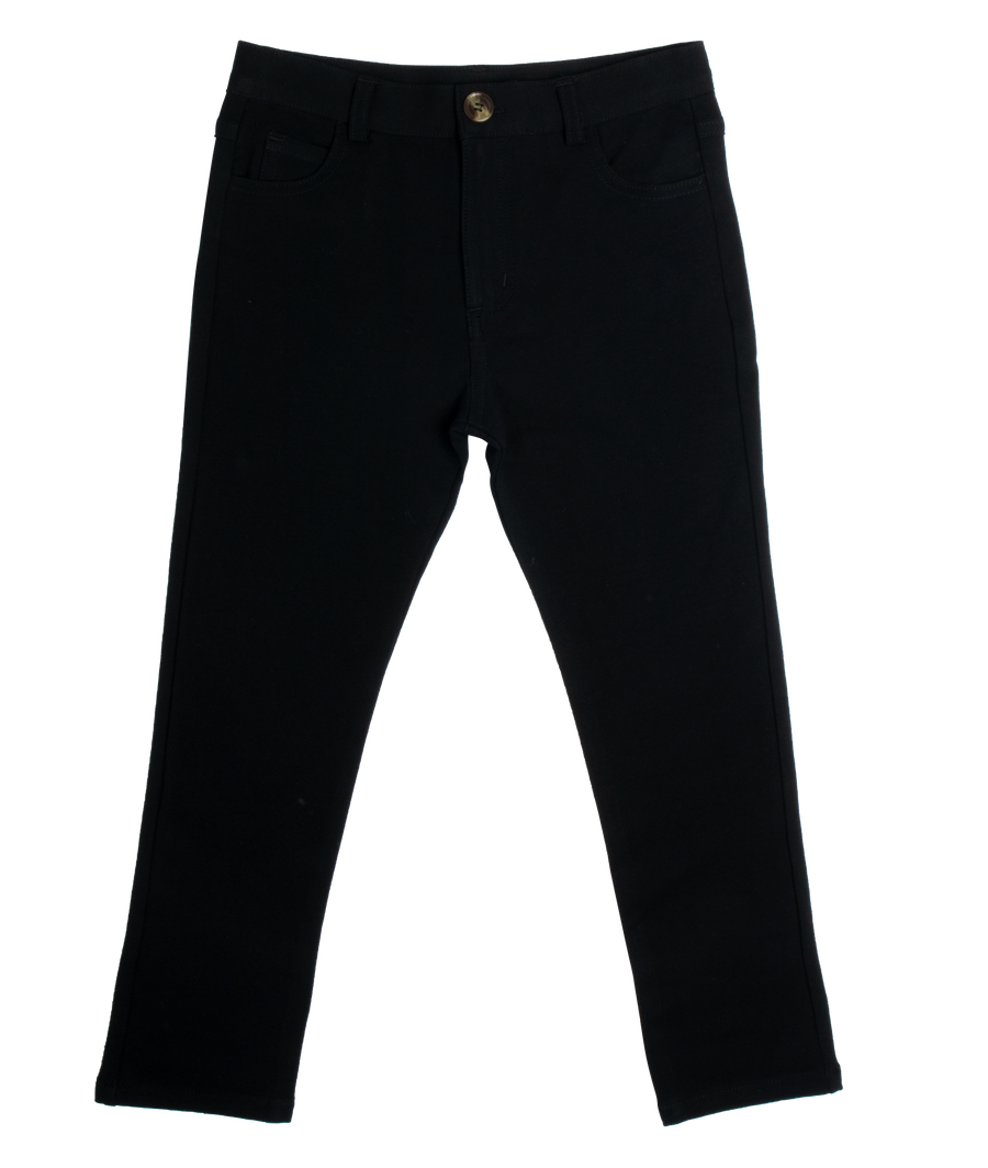 Slim knit black pants by Crew Kids