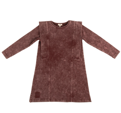 Acid wash burgundy dress by Crew Kids