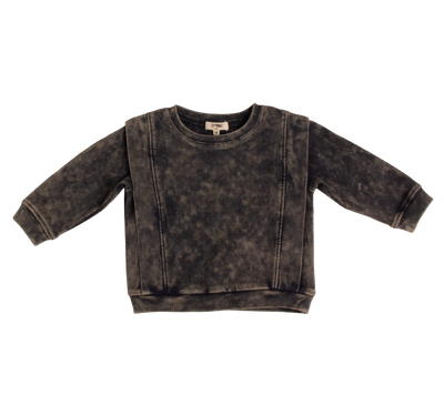 Acid wash navy set by Crew Kids