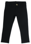 Pull on black cotton pants by Crew Basics