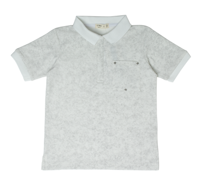 Grommet white pocket polo by Crew Basics