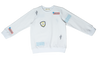 Patch stitch white sweatshirt by Crew Kids