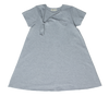 Knot grey cotton dress by Crew Kids