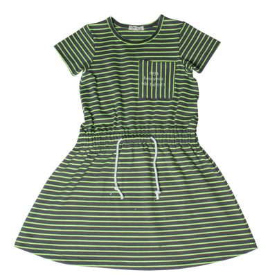 Neon stripe green dress by Crew Kids