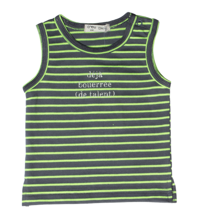 Neon stripe green set by Crew Kids