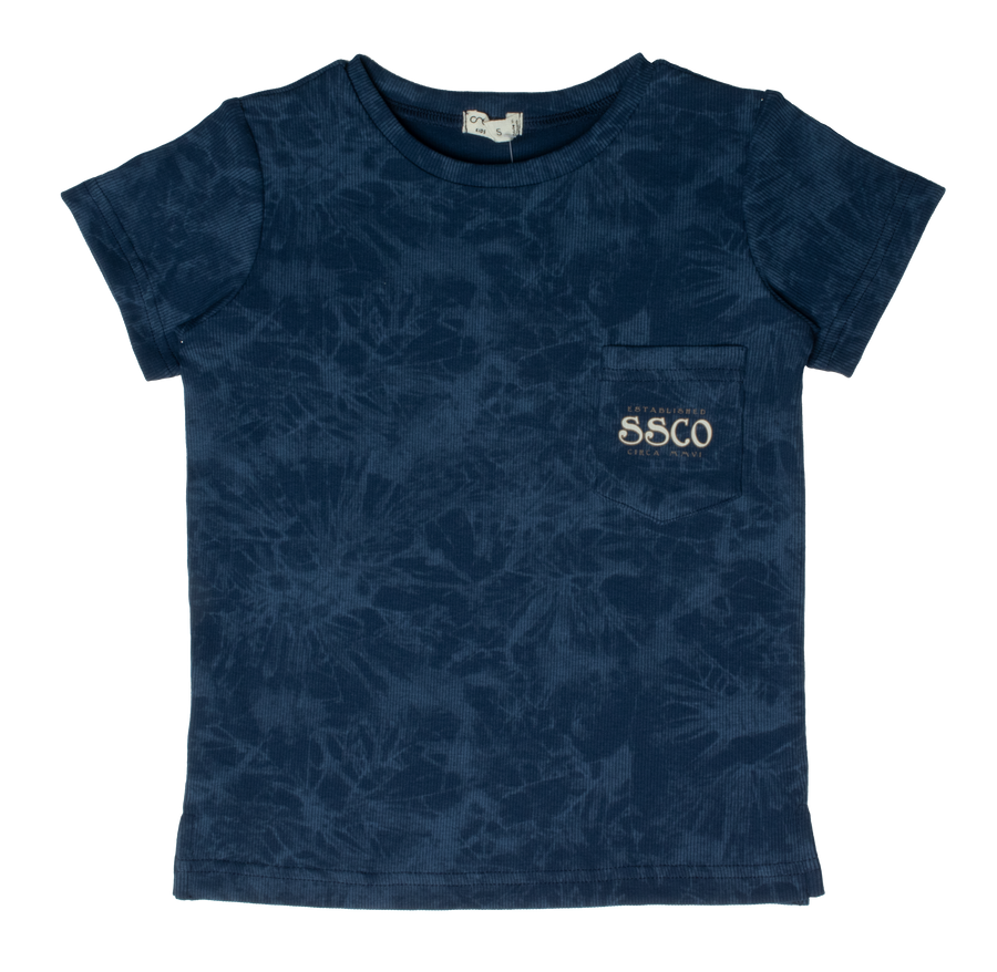 Rib blue tee by Crew Kids