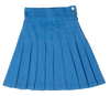 Waisted blue pleated skirt by Crew Basics