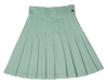 Waisted green pleated skirt by Crew Basics