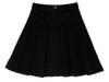 Wide pleated black skirt by Crew Basics