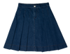 Wide pleated blue skirt by Crew Basics