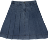 Wide pleated light blue skirt by Crew Basics