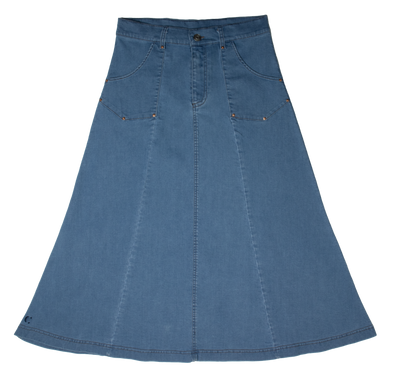 Pocket light blue maxi skirt by Crew Basics