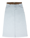 2 tone white maxi skirt by Crew Basics