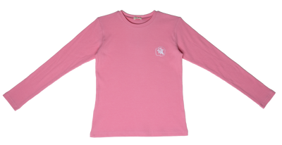 Micro pink rib tee by Crew Basics