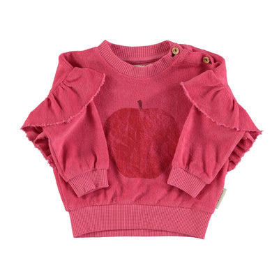 Strawberry pink apple print sweatshirt by Piupiuchick