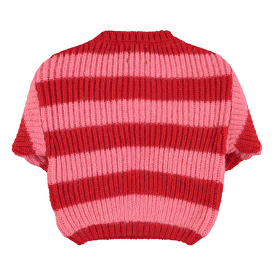 Red & pink stripes sweater by Piupiuchick