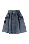 Pockets blue stone wash skirt by Loud