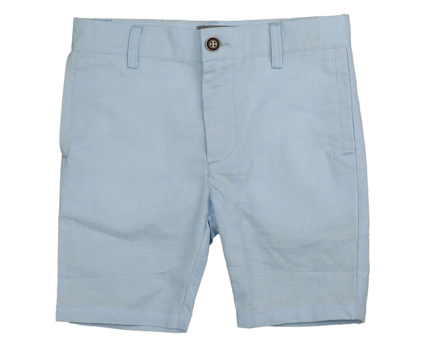 Bermuda powder blue linen shorts by Belati