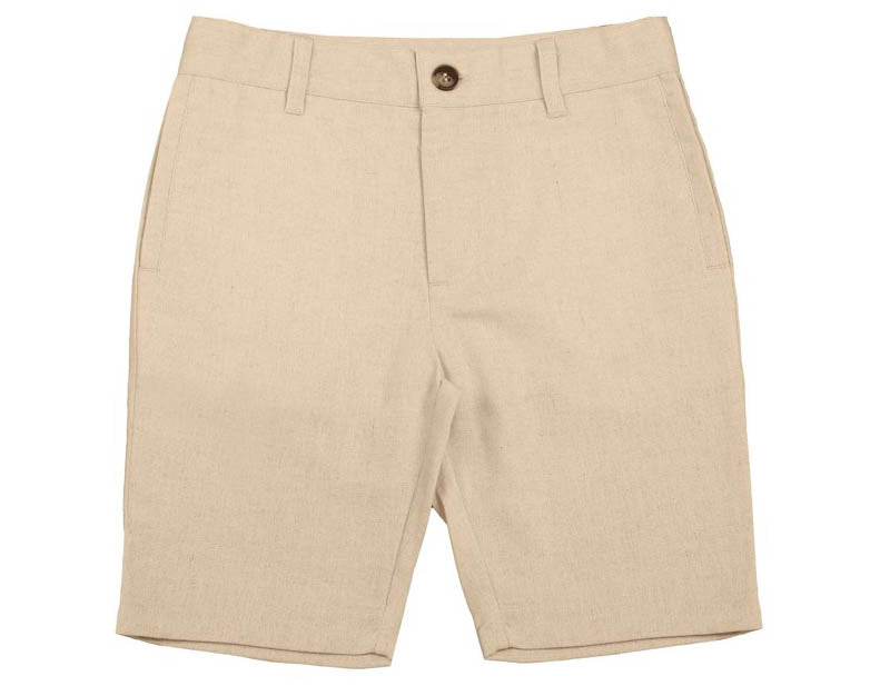 Linen beige shorts by Belati