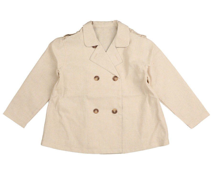 Shoulder tab trench beige shirt by Belati