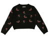 Cross stitch black embroidered sweater by Belati