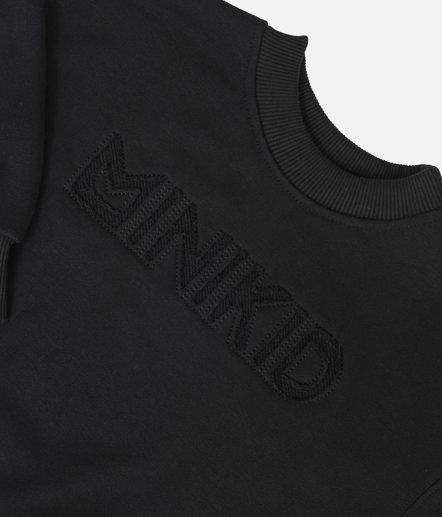 Minikid engraved black sweatshirt by Minikid