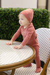 Bebe ditsy print petal footie + beanie by Bee & Dee