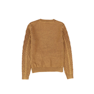 Braided camel embroidered sweater by Bamboo