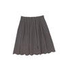 Wool scallop pleated charcoal skirt by Bace