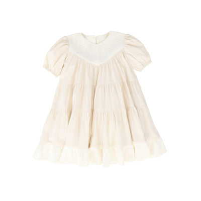 Lace tiered cream dress by Bamboo