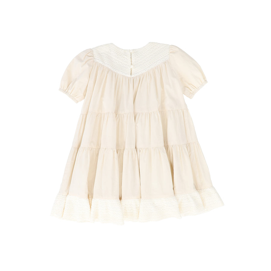 Lace tiered cream dress by Bamboo