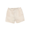 Textured linen tan shorts by Le Bourdon