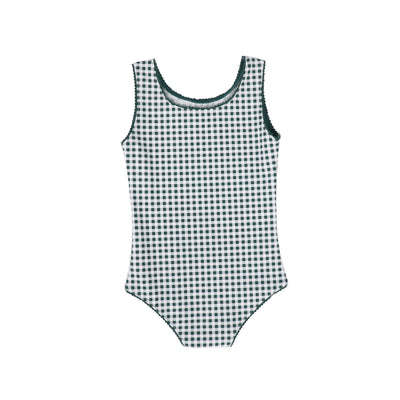 Gingham bow green bathing suit by TWC